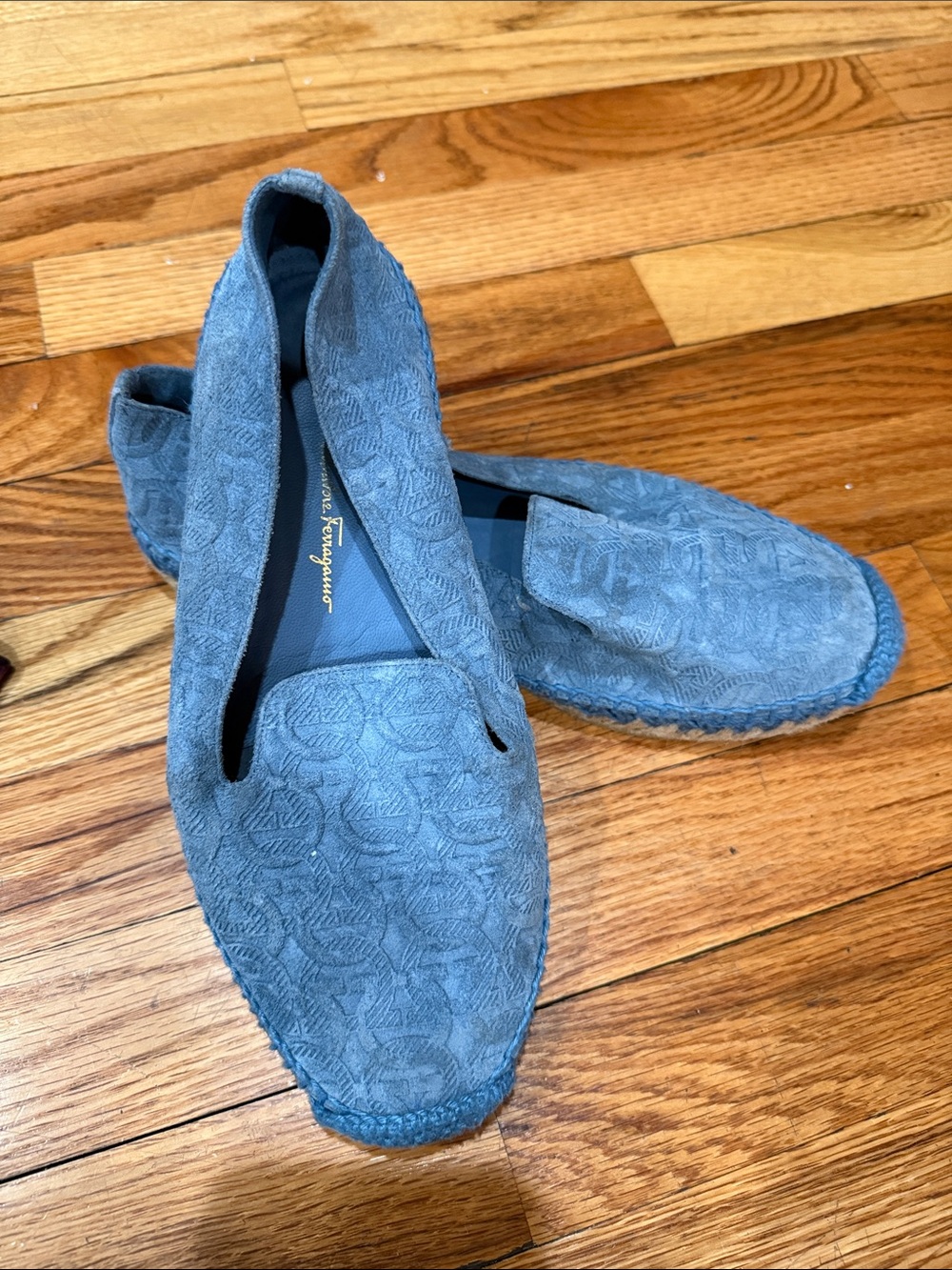 Salvatore Ferragamo Blue Slip-On Loafers